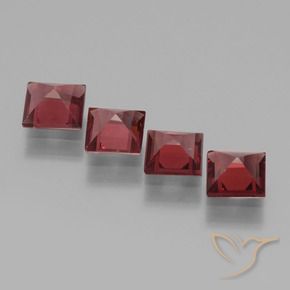Pedras preciosas de rodolita granada Vermelho escuro natural de 2.30 ct, Quadrado, VS