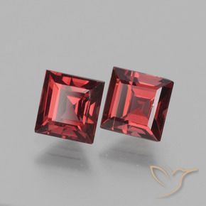 Pedras preciosas de rodolita granada Vermelho escuro natural de 1.61 ct, Quadrado, VS