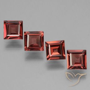 Pedras preciosas de rodolita granada Vermelho escarlate natural de 2.71 ct, Quadrado, VS