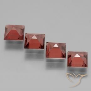 Pedras preciosas de rodolita granada Vermelho escarlate natural de 3.18 ct, Quadrado, VS