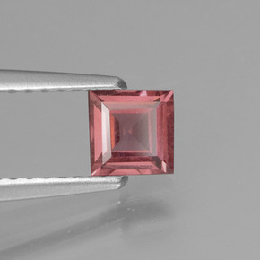 Granada rodolita rosa natural 0,52ct, quadrado, VS