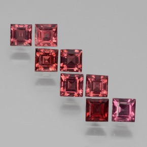 Pedras preciosas de Rodolita Granada rosa rosa natural de 2.41 ct, Quadrado, VS
