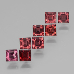 Pedras preciosas de Rodolita Granada rosa rosa natural de 2.41 ct, Quadrado, VS