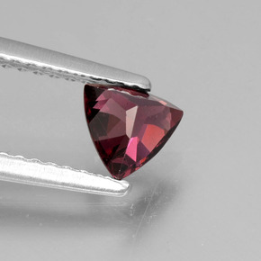 Granada rodolita rosa natural 0,66ct, trillion, VS