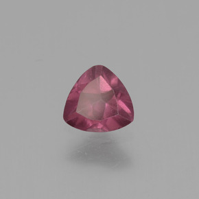 Granada rodolita rosa natural 0,42ct, trillion, VS