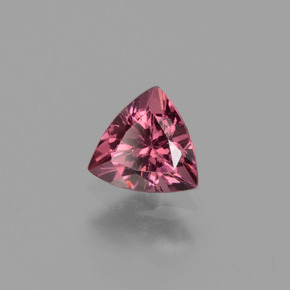 Granada rodolita rosa natural 0,51ct, trillion, VVS-VS