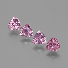 Pedras preciosas de granada rodolita rosa natural de 1,94 ct, trillion, VS