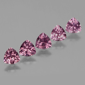 Pedras preciosas de granada rodolita rosa natural de 2,69 ct, trillion, VS