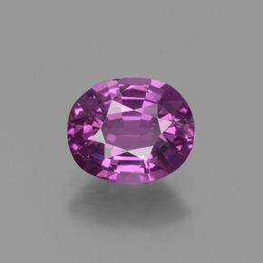 Granada rodolita rosa natural 1,26ct, corte oval, VS