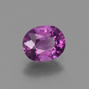 Granada rodolita rosa natural 1,26ct, corte oval, VS