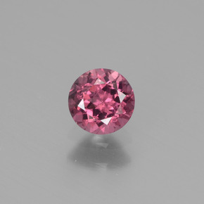 Granada rodolita rosa natural 0,50ct, corte redondo, VS