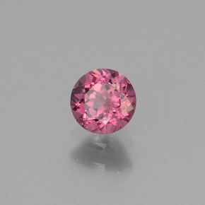 Granada rodolita rosa natural 0,50ct, corte redondo, VS