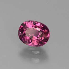 Granada rodolita rosa natural 1,10ct, corte oval, VVS-VS
