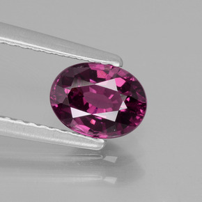 Rodolita Granada rosa rosa Natural 1.00ct, Corte Oval, VVS-VS