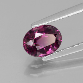 Rodolita Granada rosa rosa Natural 1.00ct, Corte Oval, VVS-VS