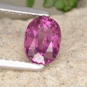 Rodolita Granada rosa rosa Natural 0.88ct, Corte Oval, VS
