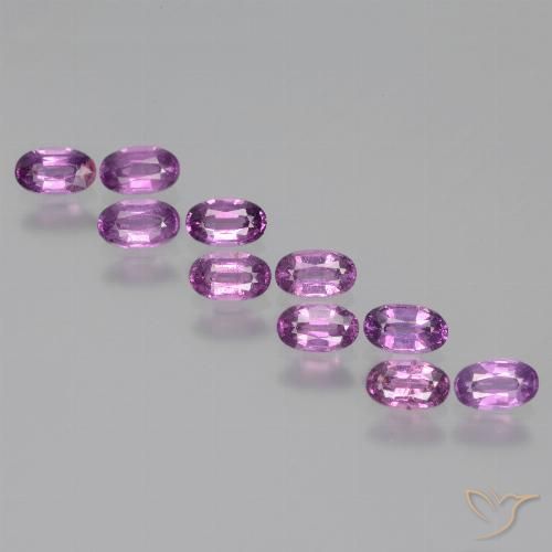 2.74ctw Natural roxo médio rodolita granada, oval, VS
