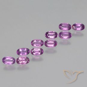 Pedras preciosas de rodolita granada roxo médio natural de 2.74 ct, oval, VS