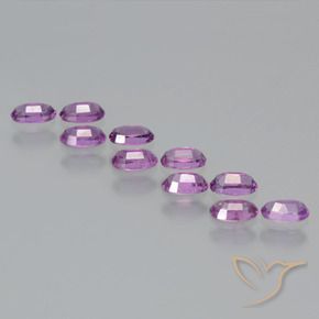 Pedras preciosas de rodolita granada roxo médio natural de 2.74 ct, oval, VS