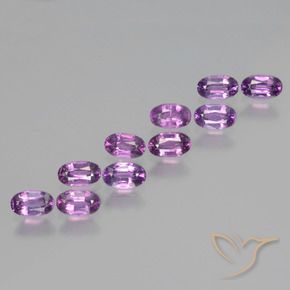 Pedras preciosas de rodolita granada Violeta Roxo natural de 3.12 ct, oval, VS