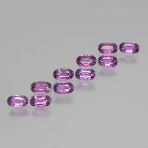 Pedras preciosas de granada rodolita roxo natural de 2,77 ct, corte oval, VS