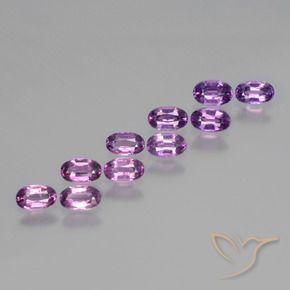 Pedras preciosas de rodolita granada Violeta Roxo natural de 2.73 ct, oval, VS