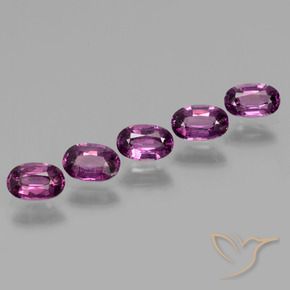 Pedras preciosas de rodolita granada Roxo profundo natural de 2.15 ct, oval, VS