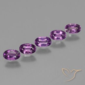 Pedras preciosas de rodolita granada Roxo profundo natural de 2.09 ct, oval, VS