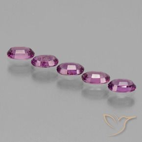 Pedras preciosas de rodolita granada roxo médio natural de 1.92 ct, oval, VS