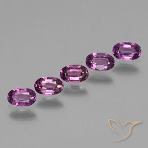 Pedras preciosas de rodolita granada Roxo profundo natural de 1.85 ct, oval, VS