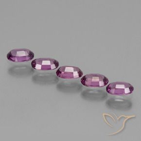 Pedras preciosas de rodolita granada Roxo profundo natural de 1.85 ct, oval, VS