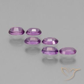 Pedras preciosas de rodolita granada roxo médio natural de 2.42 ct, oval, VS