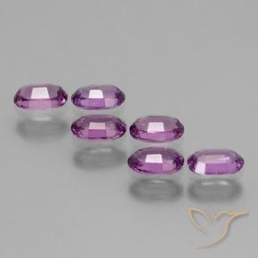Pedras preciosas de rodolita granada roxo médio natural de 2.32 ct, oval, VS