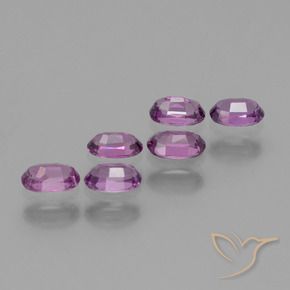 Pedras preciosas de rodolita granada Malva Roxo Escuro natural de 1.97 ct, oval, VS