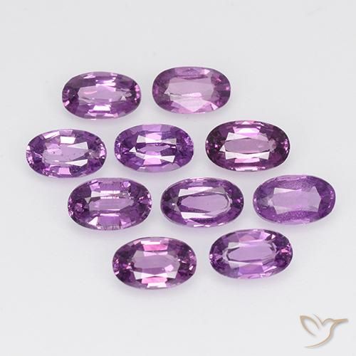 Pedras preciosas de rodolita granada Roxo profundo natural de 2.79 ct, oval, VS