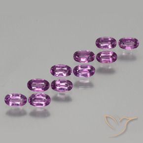 Pedras preciosas de rodolita granada Roxo rosado natural de 2.81 ct, oval, VS