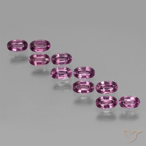 3.24ctw Natural Roxo profundo rodolita granada, oval, VS