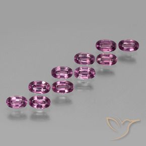Pedras preciosas de rodolita granada Roxo profundo natural de 3.24 ct, oval, VS