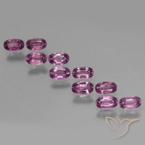 Pedras preciosas de rodolita granada Roxo profundo natural de 3.34 ct, oval, VS