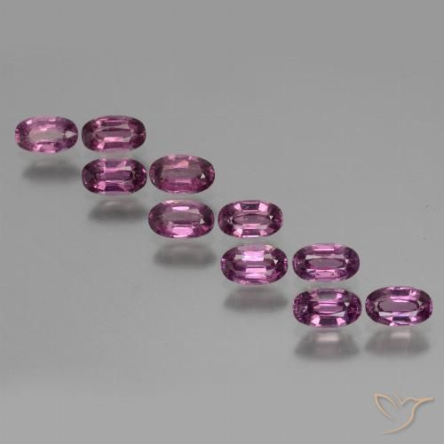 3.18ctw Natural roxo médio rodolita granada, oval, VS