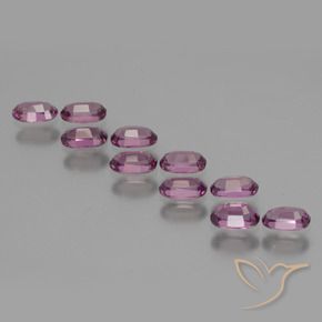 Pedras preciosas de rodolita granada roxo médio natural de 3.18 ct, oval, VS