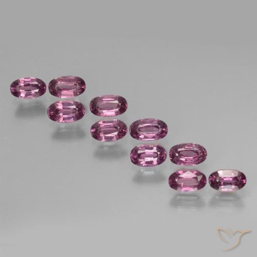 3.33ctw Natural roxo médio rodolita granada, oval, VS