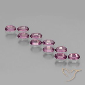 Pedras preciosas de rodolita granada roxo médio natural de 3.33 ct, oval, VS