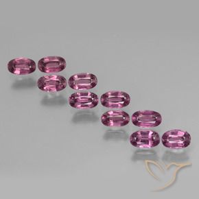 Pedras preciosas de rodolita granada Roxo profundo natural de 3.60 ct, oval, VS