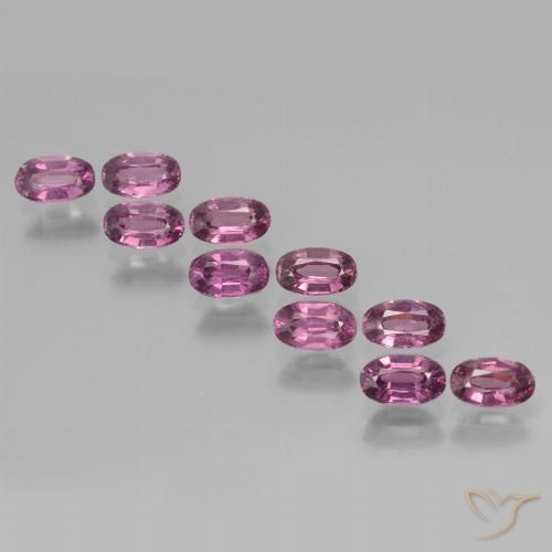 3.52ctw Natural Roxo profundo rodolita granada, oval, VS