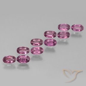Pedras preciosas de rodolita granada Roxo profundo natural de 3.52 ct, oval, VS
