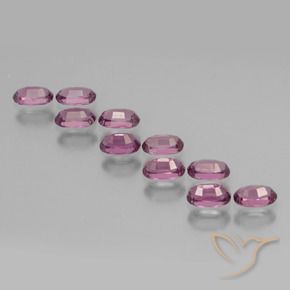 Pedras preciosas de rodolita granada Roxo profundo natural de 3.52 ct, oval, VS