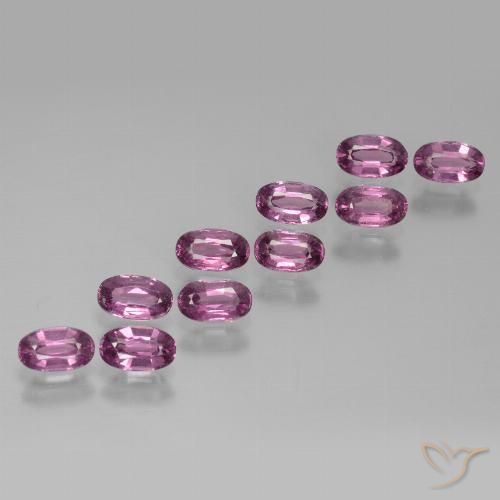 3.39ctw Natural roxo médio rodolita granada, oval, VS