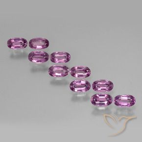Pedras preciosas de rodolita granada roxo médio natural de 3.16 ct, oval, VS