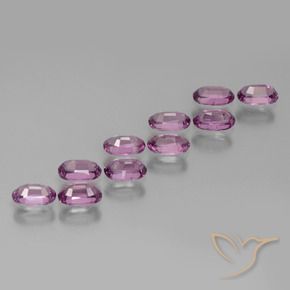 Pedras preciosas de rodolita granada roxo médio natural de 3.16 ct, oval, VS
